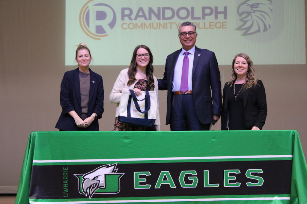 Claire Hargett, accepting the first UCA and RCC student internship