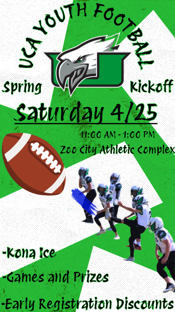 April 25th UCA Youth Football Kickoff